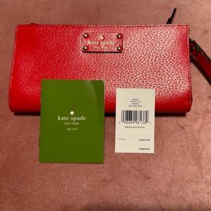 Kate Spade Red Zipper wallet